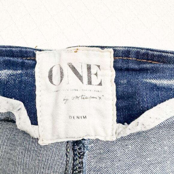 One Awesome Skinnies Super Low Waist Short Rise Ripped Denim Jeans Size 28 - Picture 7 of 10